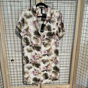 Kut from the Kloth Floral Midi Dress - Pink and Brown